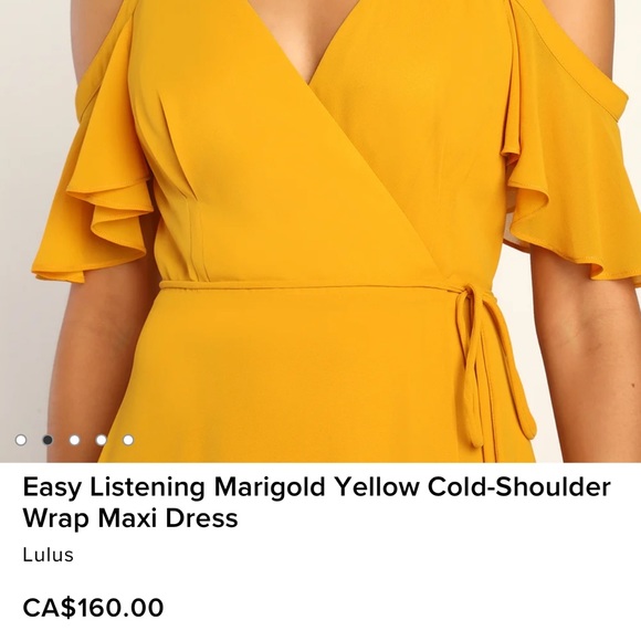 Lupus’s Marigold Yellow Maxi dress - NWT size S - Picture 2 of 4